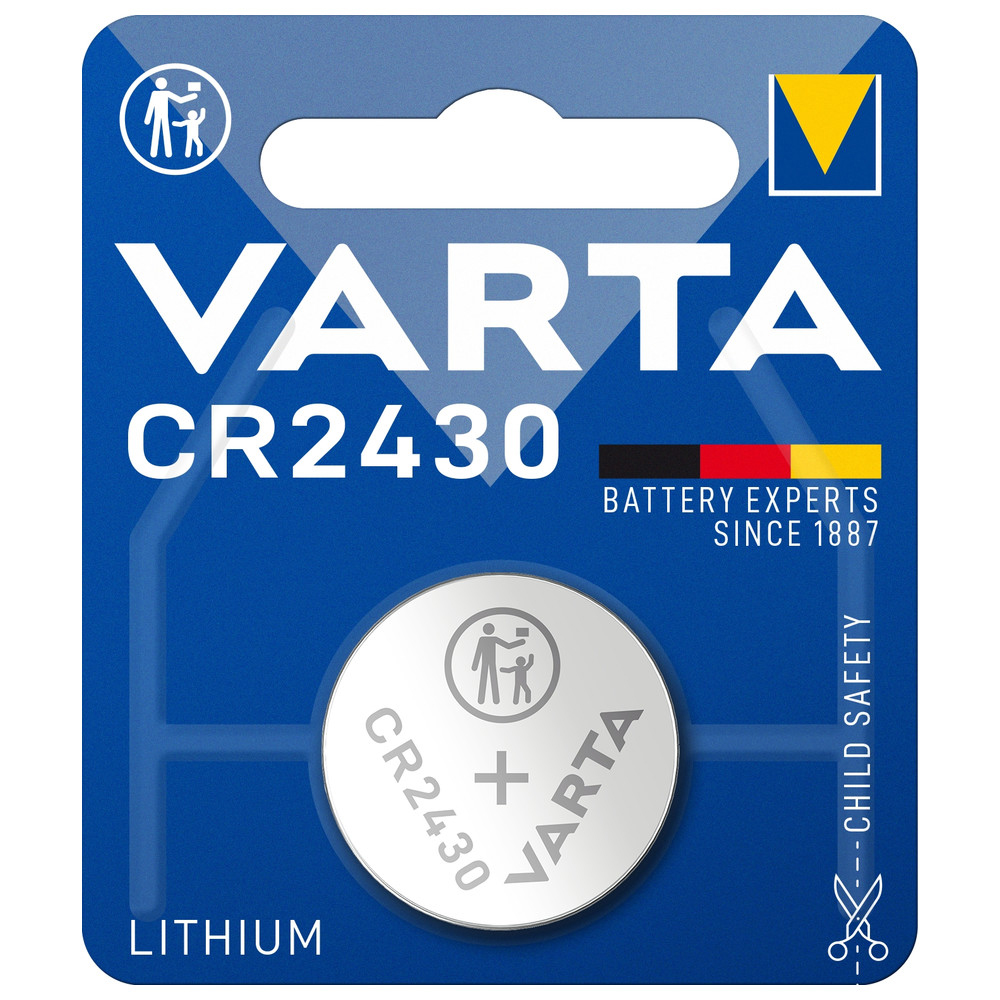 Litiumknappcell, CR2430, 3 V, 280 mAh