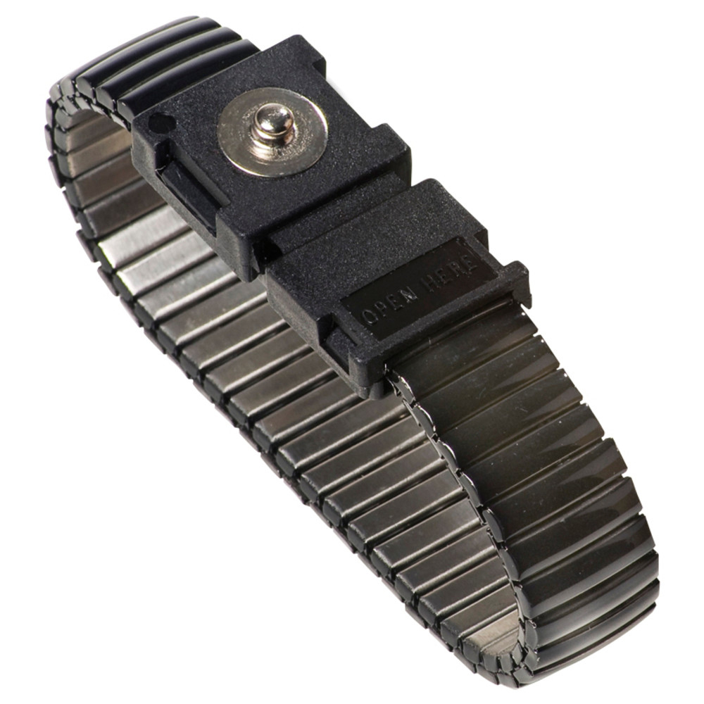 Anti-allergenic metal link strap, ESD, 3 mm, black - 2
