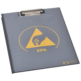 Clipboard med lock, PVC IDP-STAT, ESD, gul