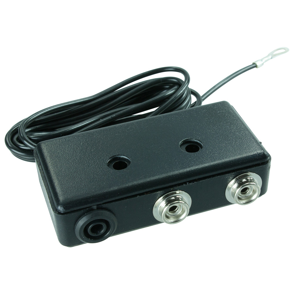 Earthing box, ESD, 2 x 10 mm DK, 1 x 4 mm safety socket