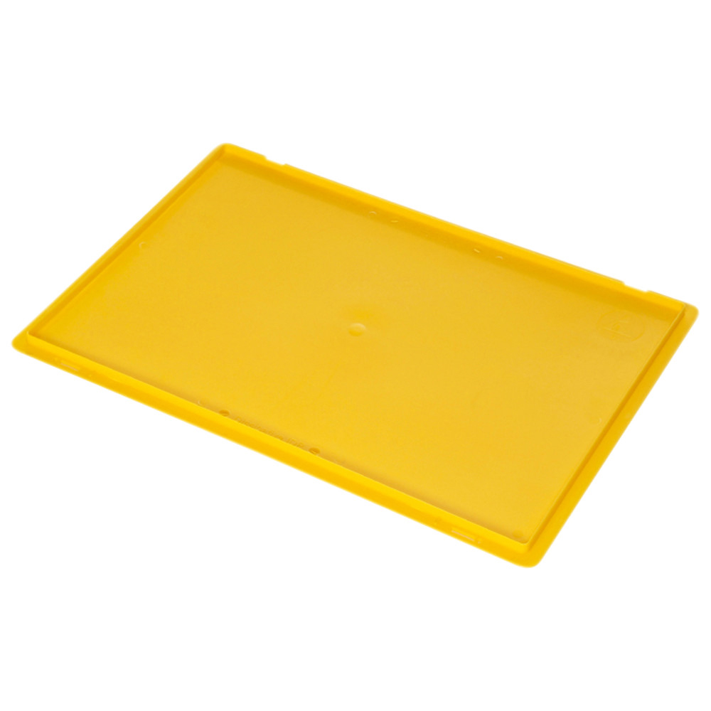 Hook-on lid, for storage container IDP-STAT, ESD, 400 x 300 x 10 mm, yellow