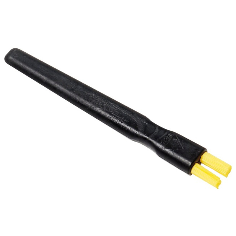 Platt borste hård, gula nylonborst, ESD, bredd 12,5 mm