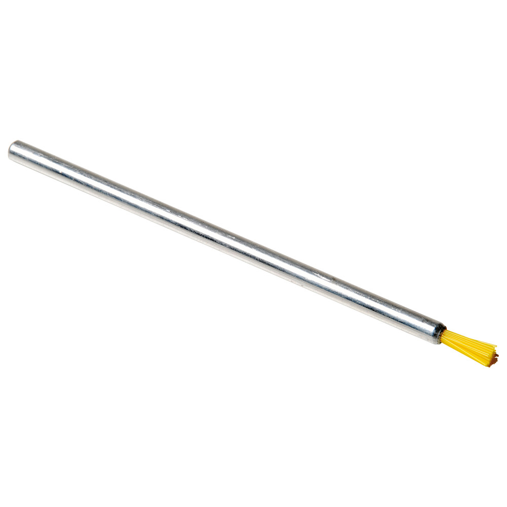 Brush, hard, yellow nylon bristles, ESD, 3 mm