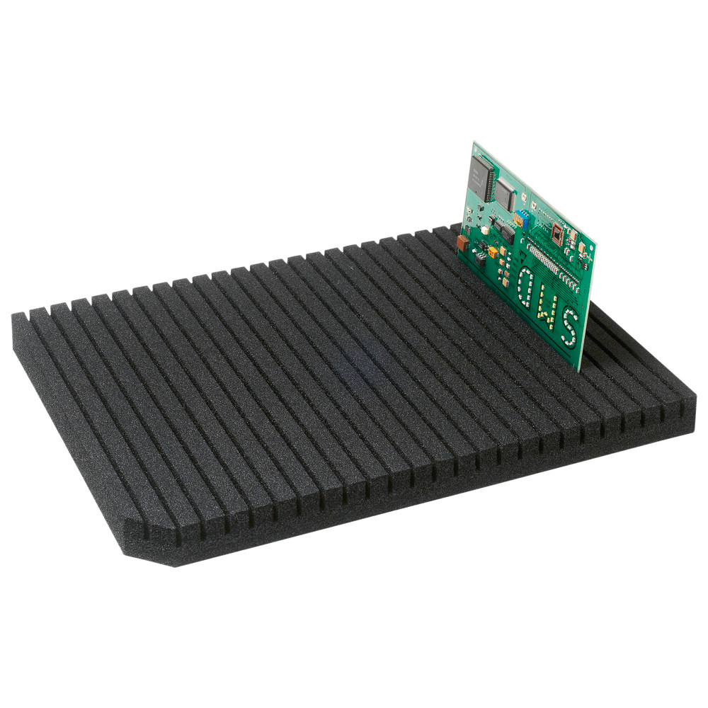 Printed circuit board holder made of foam, ESD