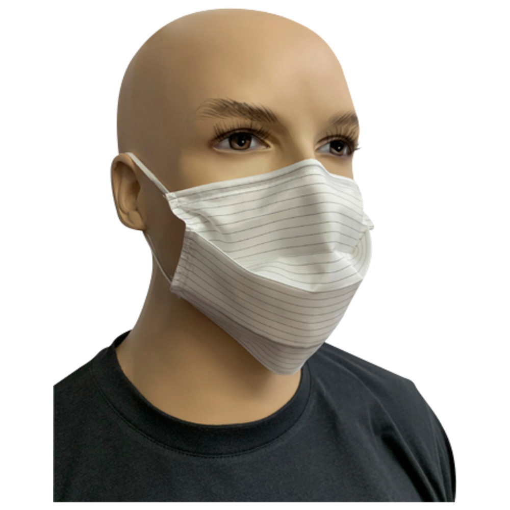 Face mask with cleanroom fabric, ESD