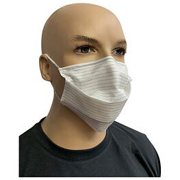 Face mask with cleanroom fabric, ESD