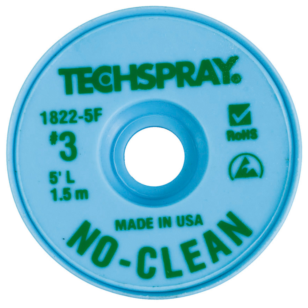 No-Clean desoldering braid, 1.9 mm, 1.5 m, green