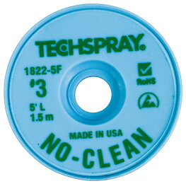 No-Clean desoldering braid, 1.9 mm, 1.5 m, green