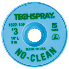 No-Clean desoldering braid, 1.9 mm, 3.0 m, green