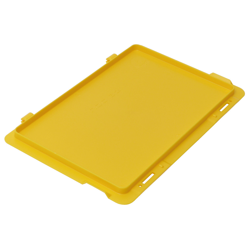 Hinged lid for storage containers, ESD, 300 x 200 mm, yellow