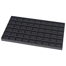 Assortment box, ESD, compartments 72 pieces, 20 x 22 mm