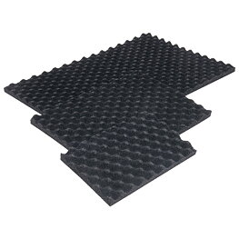PU-skum, svart, ESD, 553 x 353 x 20 mm, profil 1:1
