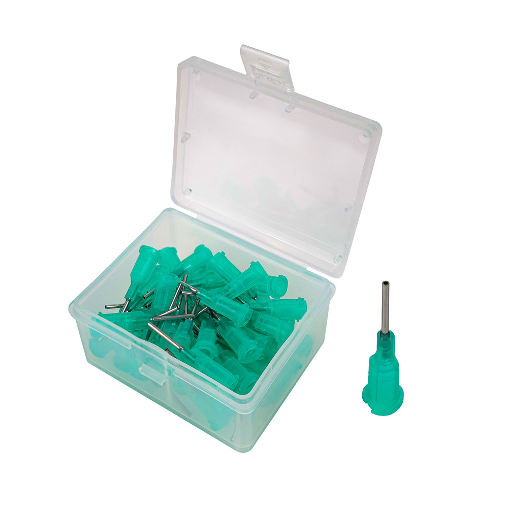 Dispensing needle, straight, 1/2", 0.84 mm / Gauge 18, green (pack of 50)