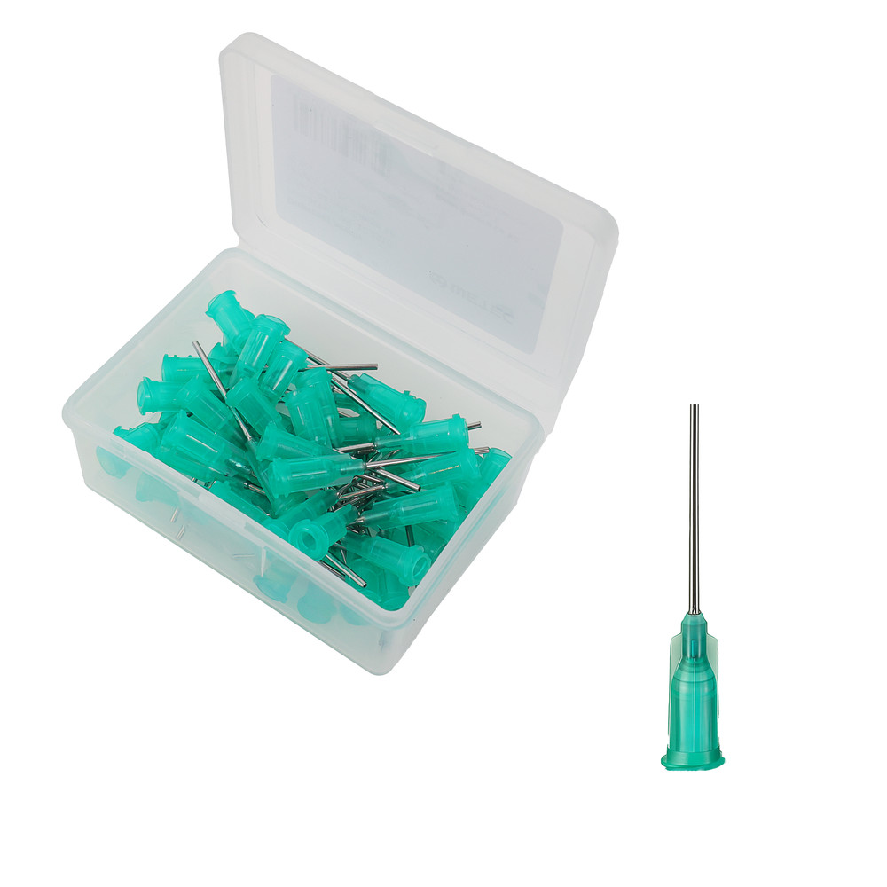 Dispensing needle, straight, 1", 0.84 mm / Gauge 18, green (pack of 50)