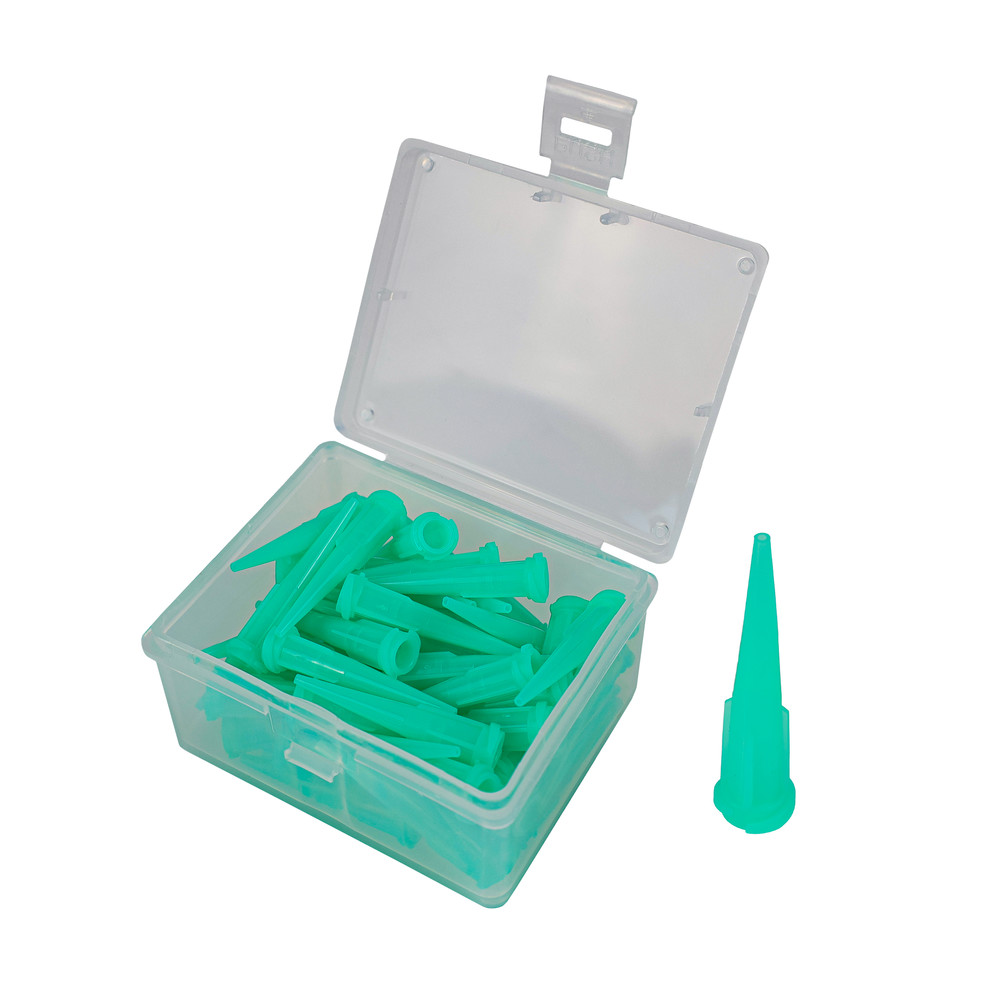 Doseringsnål av plast, 0,84 mm / Gauge 18, grön (50/pack)