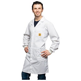 ESD-arbetsrock AM-160, med ledande manschetter, blå - 4XL