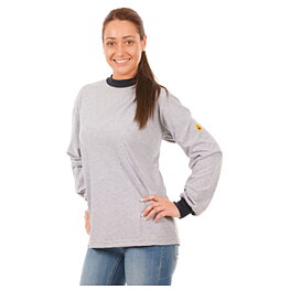 ESD långärmad T-shirt, grå - S