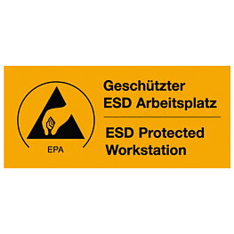 Warning sticker ´ESD workplace´´, ESD´