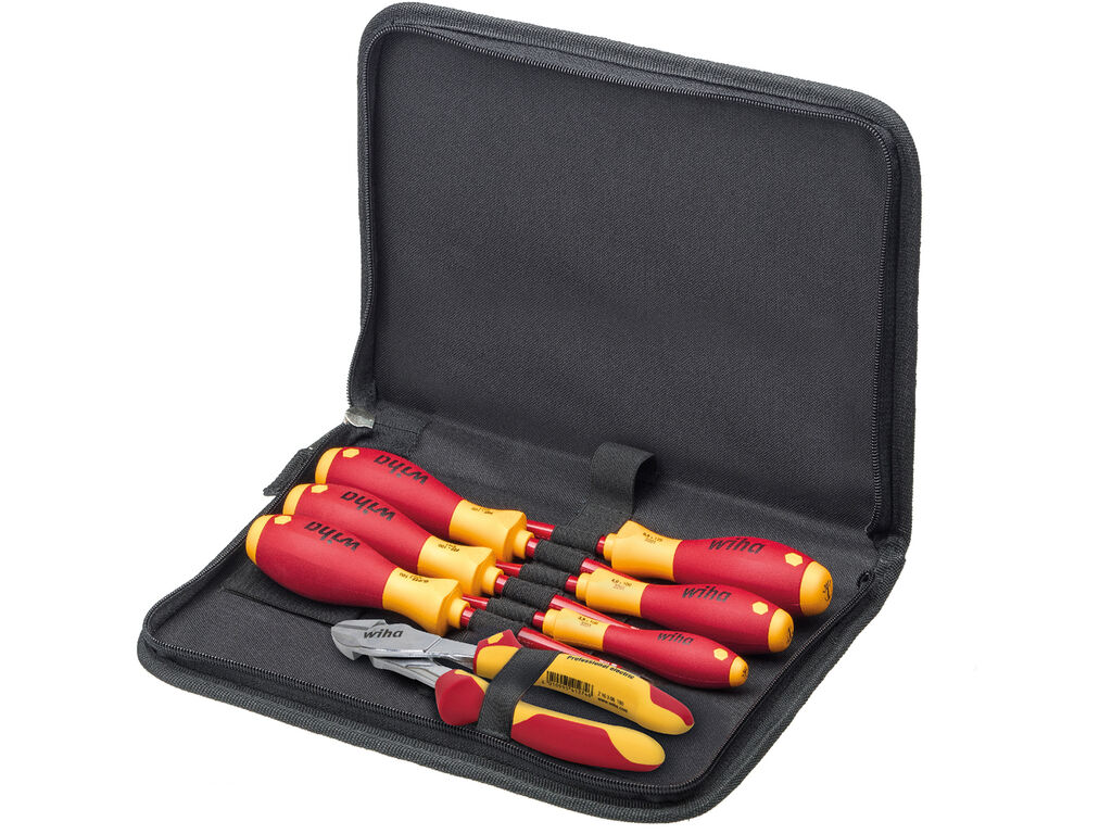 Tool set electrician Screwdriver, heavy-duty diagonal cutters, 8-pcs. incl. tool