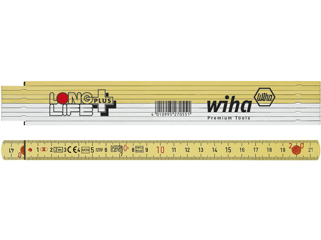 Folding ruler LongLife Plus 2 m metric, 10 segments