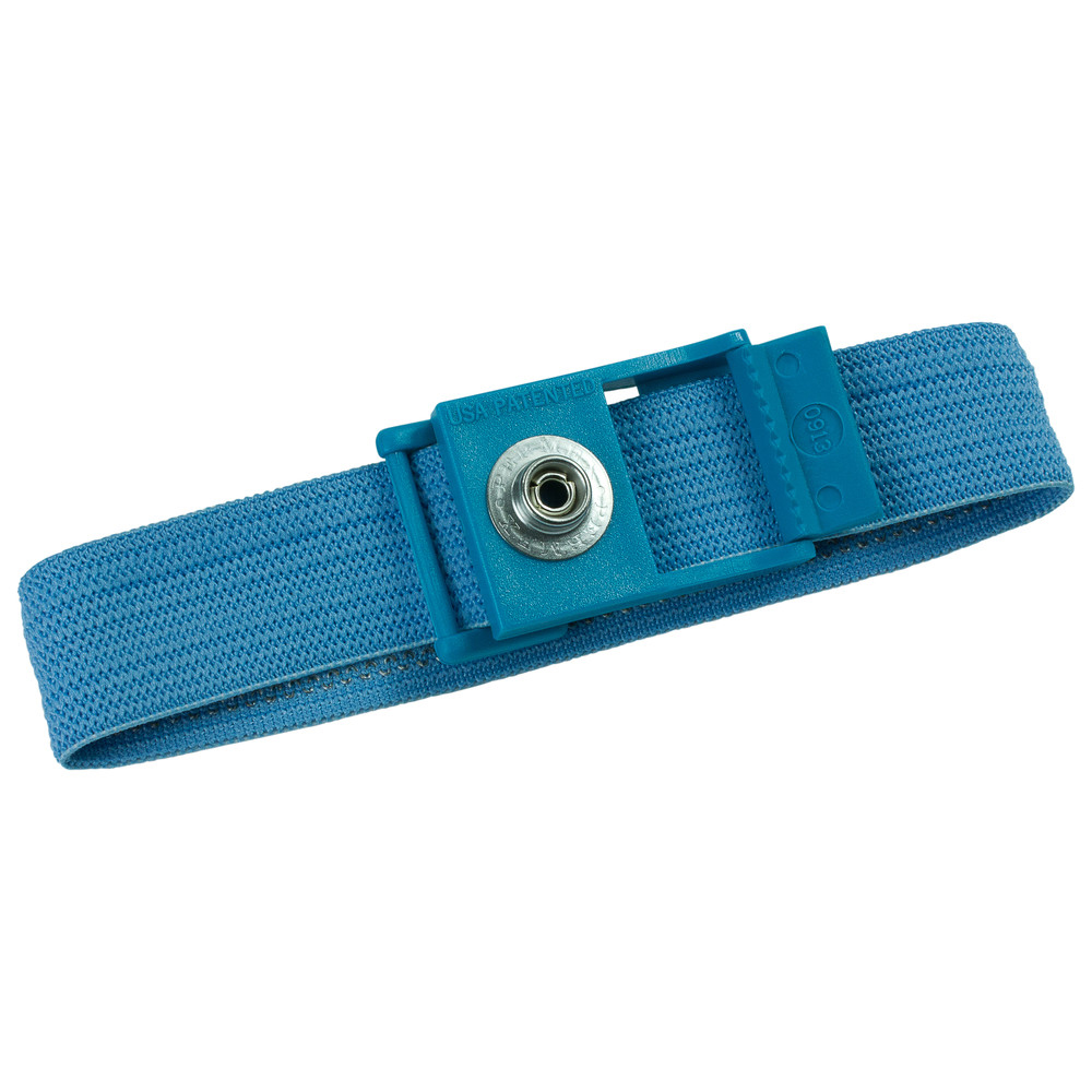 Handledsband, ESD, ljusblått, 7 mm