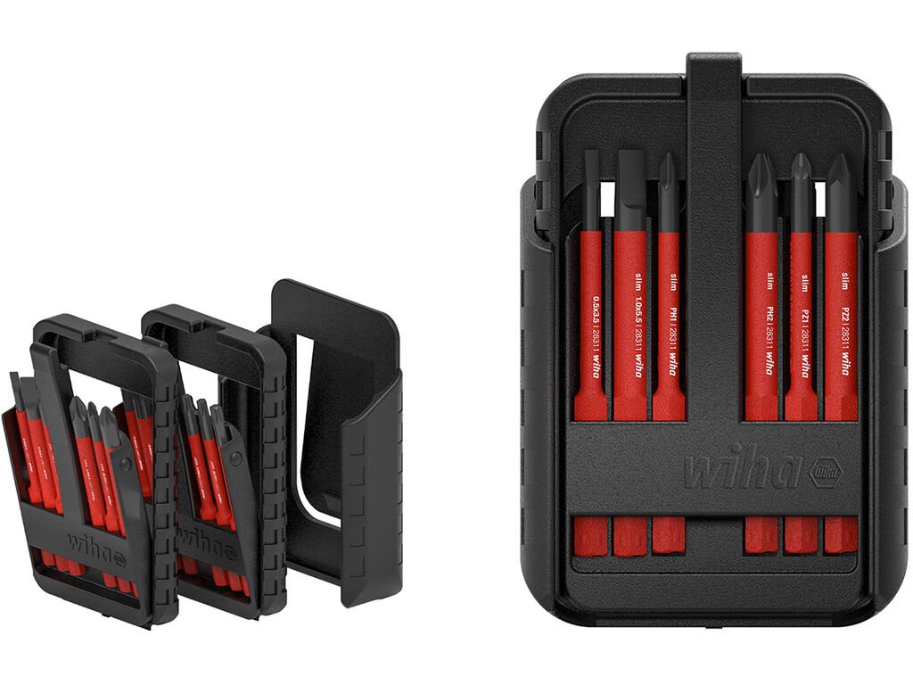 slimBit electric bit set Slotted, Phillips, Pozidriv, PlusMinus/Pozidriv, TORX® 