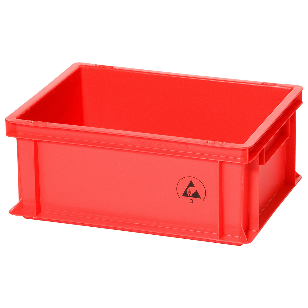 Storage container IDP-STAT, ESD, 400 x 300 x 120 mm, yellow