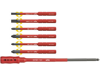 slimBit electric bit set assorted with slimBit holder, 7-pcs.