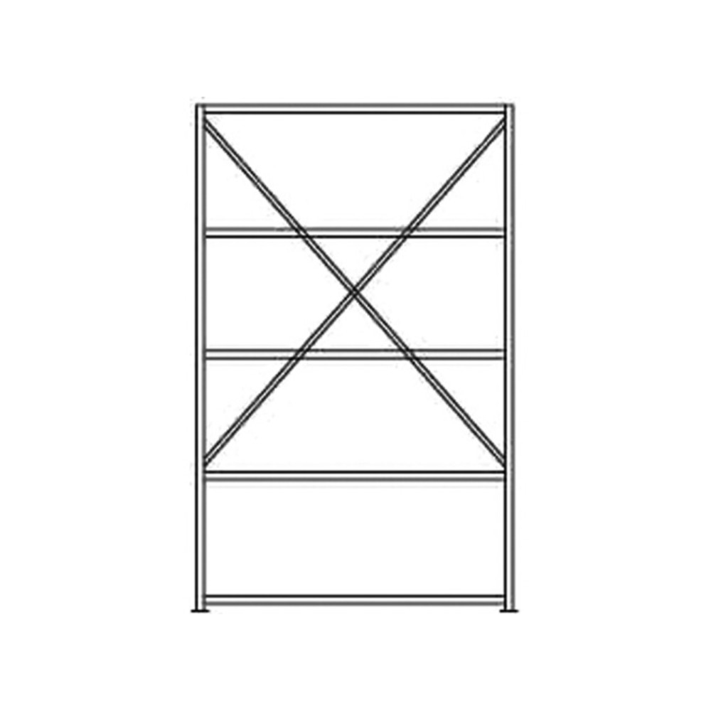 Shelf racking, add-on shelving, 1,000 x 2,500 x 400 mm, number of shelves 6