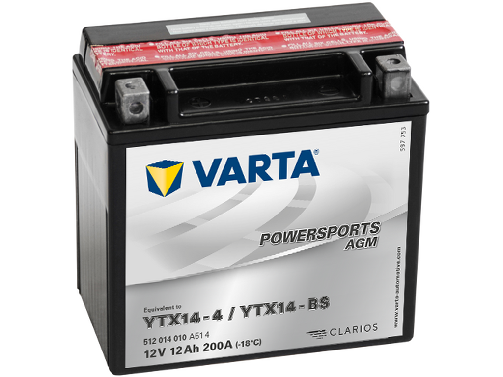 Varta Mc battery AGM YTX14-BS 12v 12Ah