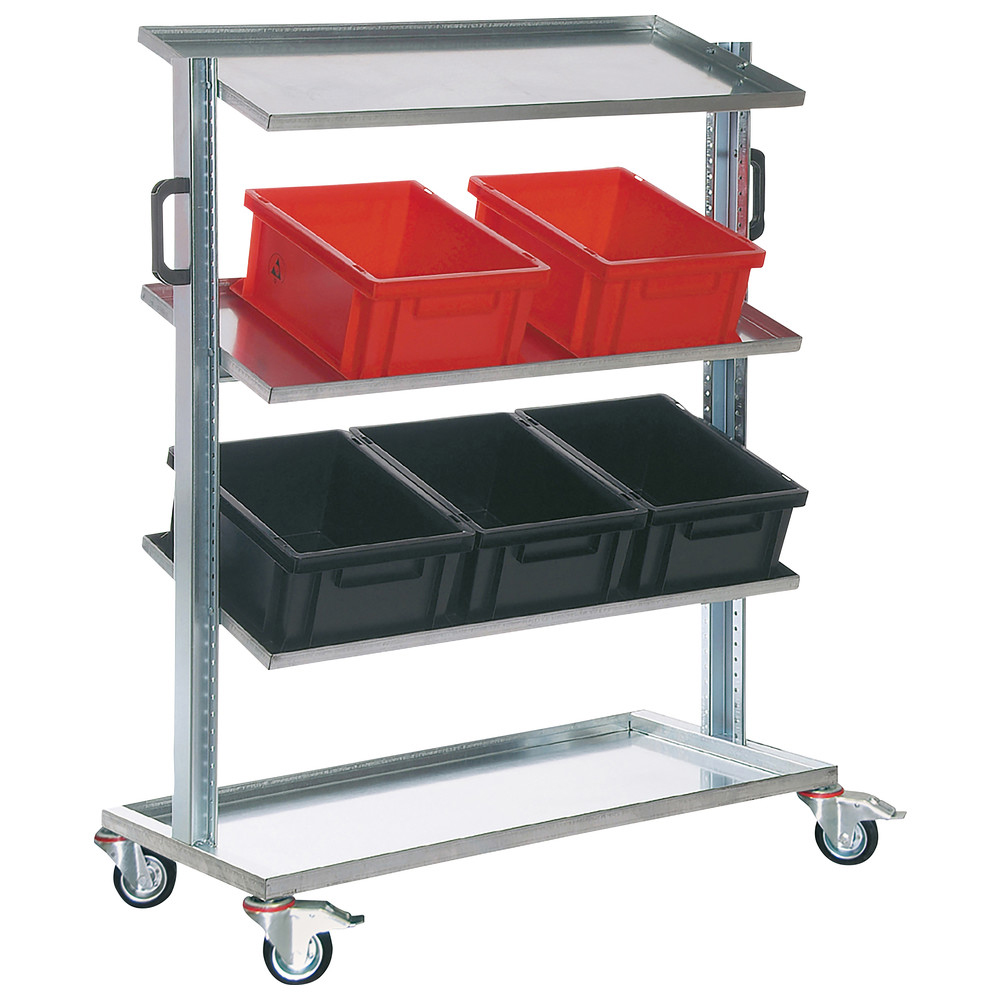 Transportvagn med handtag, ESD, 1 040 x 540 x 1 280 mm