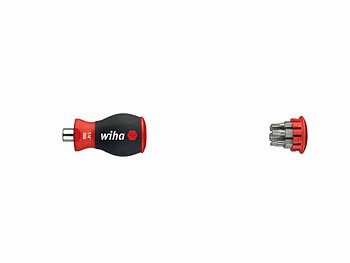 Screwdriver with bit magazine magnetic TORX® with 6 bits, Stubby, 1/4´ in bliste