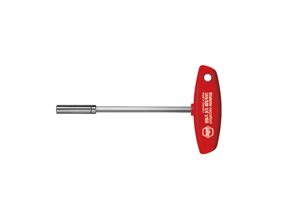 Screwdriver with T-handle and bit holder magnetic 1/4´