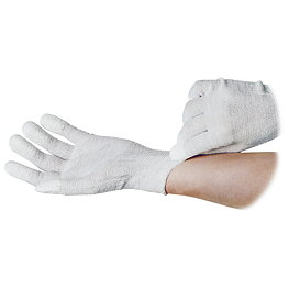 Nylon/polyester gloves with cuffs, ESD, L, PU palm