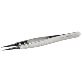 Precision tweezers 258SA, fine straight, recessed tips