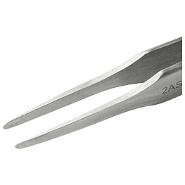 Precision tweezers 2ASA, flat rounded tips