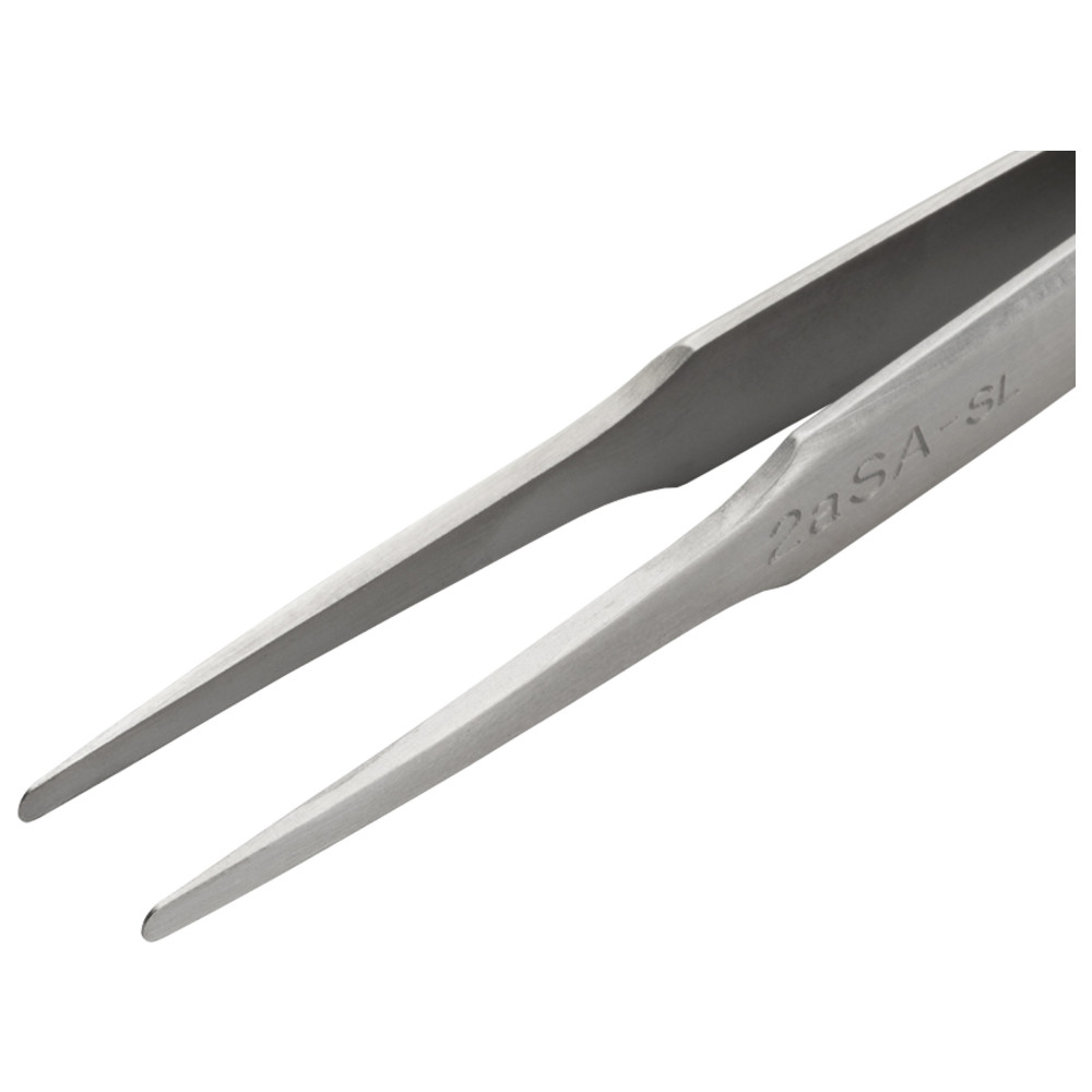 Precision tweezers 2ASASL, flat rounded tips - 2