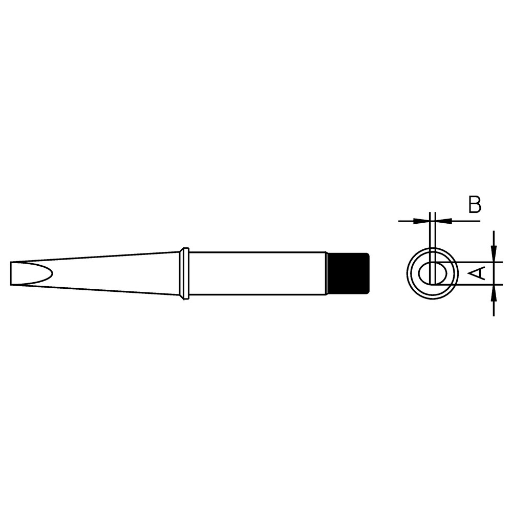 Soldering tip CT series, CT6 C8/3.2 mm, straight, 425 °C