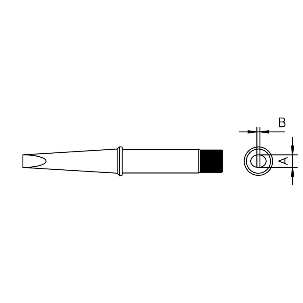 Lödspets CT-serien, CT6 E7/7,0 mm, rak, 370 °C