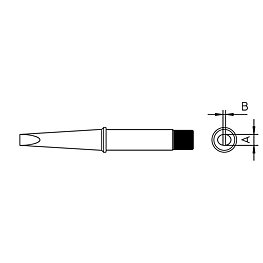 Soldering tip CT series, CT6 E7/7.0 mm, straight, 370 °C