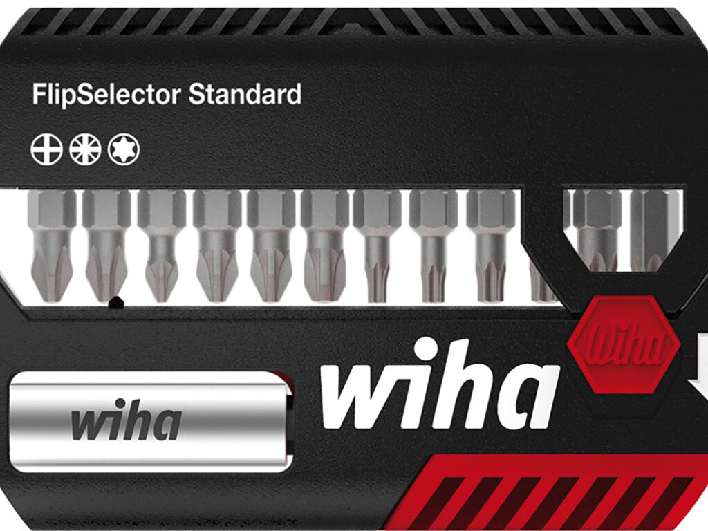 Bit set FlipSelector Standard 25 mm Phillips, Pozidriv, TORX®, 14-pcs., 1/4´ wit