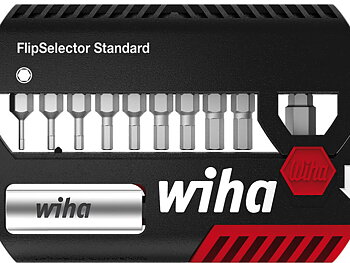 Bit set FlipSelector Standard 25 mm Hex, 12-pcs., 1/4´ with belt clip in blister