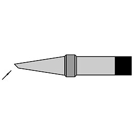 PT series soldering tip, round shape, PT BB8/Ø 2.4 mm, 425 °C, beveled