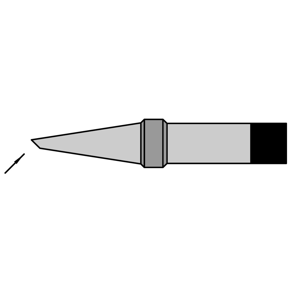 Lödspets PT-serien, rund form, PT DD8/Ø 5,0 mm, 425 °C, fasad