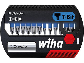 FlipSelector T bit set, 25 mm Phillips, Pozidriv, TORX®, 14-pcs., 1/4´