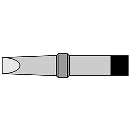PT series soldering tip, chisel shape, PT E9/5.6 x 1.2 mm, 480 °C, straight