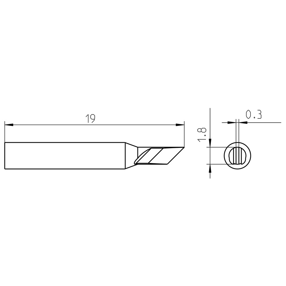 Lödspets RTM-serien, specialform, RTM 025 K/2,5 mm, blad - 2
