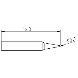 Soldering tip series RTP, round shape, RTP 002 C MS/Ø 0.2 mm, conical/MS