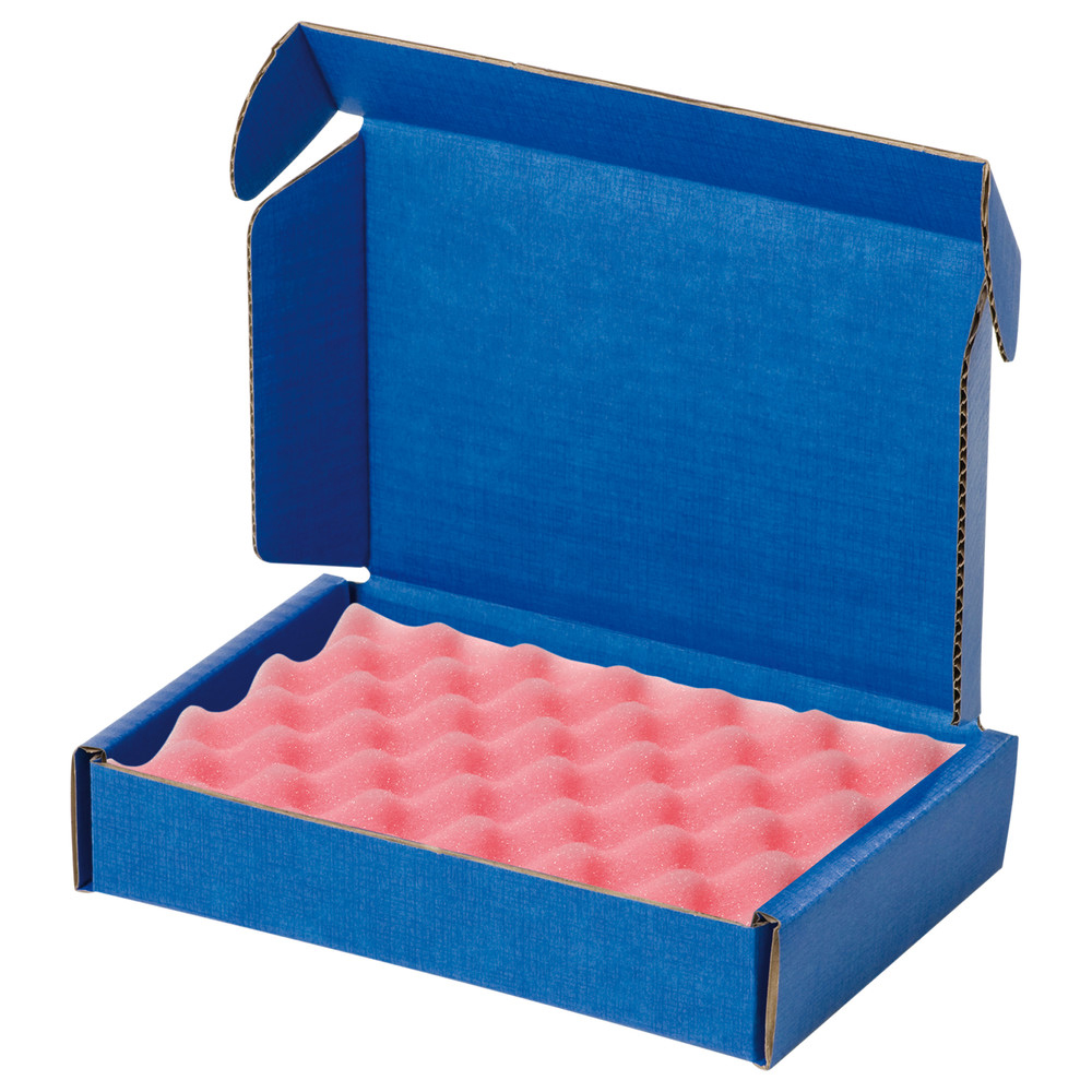 Safeshield transportlåda, ESD, 250 x 191 x 64 mm, PU-skum, 20 mm