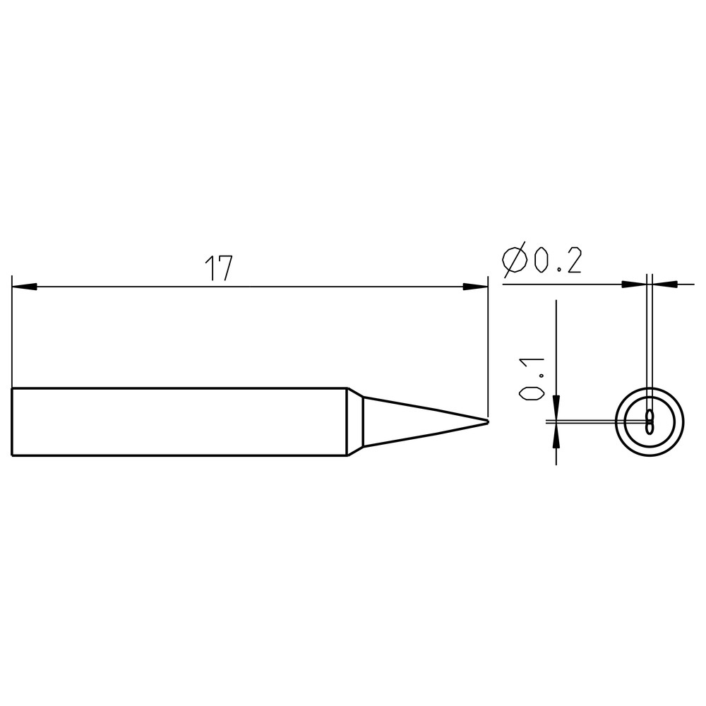 Lödspets serie RTP, mejselformad, RTP 002 S/0,2 x 0,1 mm, standard - 2